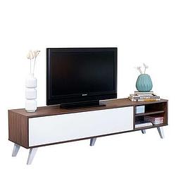 Foto van Symbiosis tv-meubel heidal - walnootkleur/wit - 43,2x165x40 cm - leen bakker