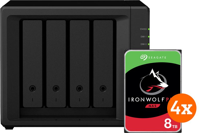 Foto van Synology ds920+ + seagate ironwolf 32tb pro (4x8tb)