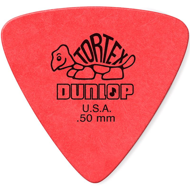 Foto van Dunlop tortex triangle .50mm plectrum rood