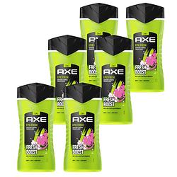 Foto van Axe 3-in-1 douchegel, facewash & shampoo - epic fresh - 6 x 250 ml - voordeelverpakking