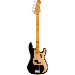 Foto van Fender vintera ii 50s precision bass mn black elektrische basgitaar met deluxe gigbag