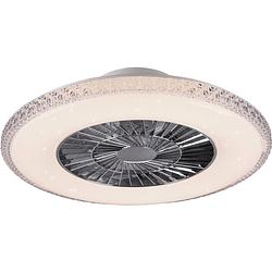 Foto van Led plafondlamp met ventilator - plafondventilator - trion haron - 40w - afstandsbediening - aanpasbare kleur - dimbaar