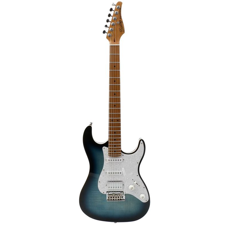 Foto van Fazley phynica fsst820-tbl transparent blue elektrische gitaar