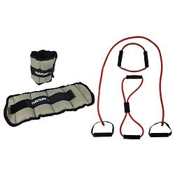 Foto van Tunturi - fitness set - enkel- & polsgewichten 2 x 1,5 kg - tubing set rood