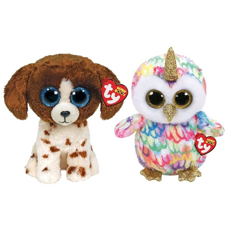 Foto van Ty - knuffel - beanie buddy - muddles dog & enchanted owl