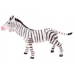 Foto van Johntoy zebra animal world 28 cm wit/zwart