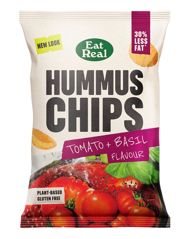 Foto van Eat real hummus chips tomato & basil