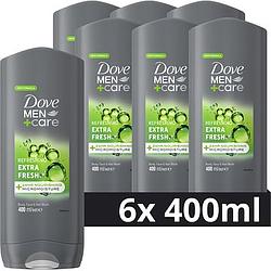 Foto van Dove men+care 3in1 douchegel extra fresh 6 x 400ml bij jumbo