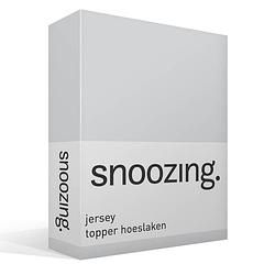 Foto van Snoozing jersey - topper hoeslaken - katoen - 160x210/220 - grijs