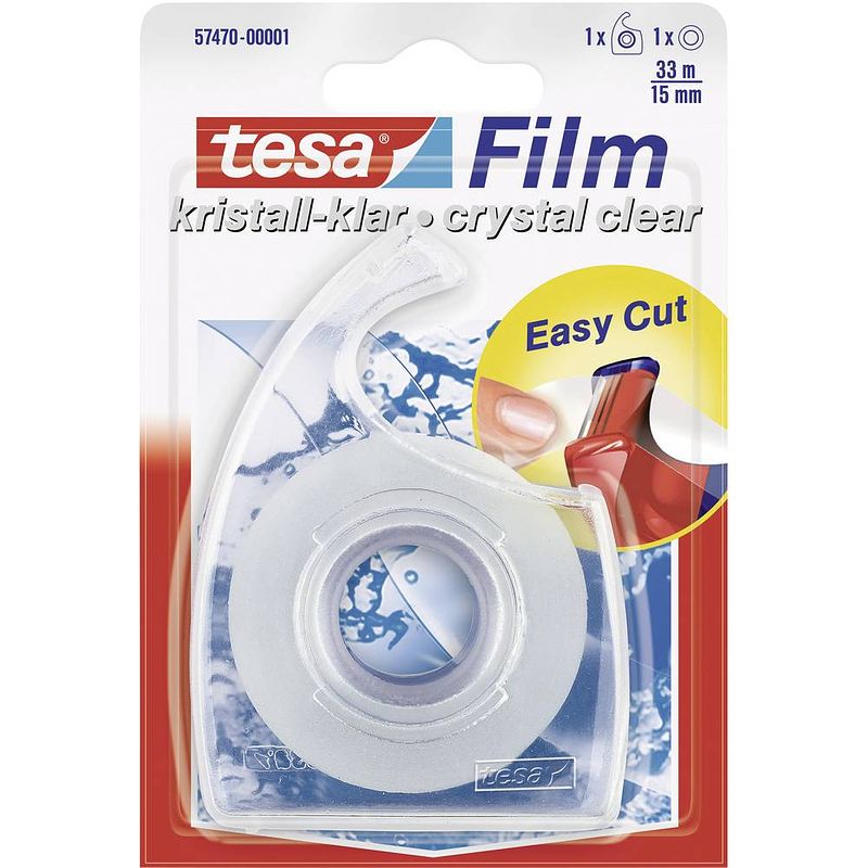 Foto van Tesa tesa 57470-00001-02 tesafilm kristall-klar transparant (l x b) 33 m x 15 mm 1 stuk(s)