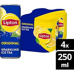 Foto van Lipton ice tea sparkling original 4 x 250ml bij jumbo