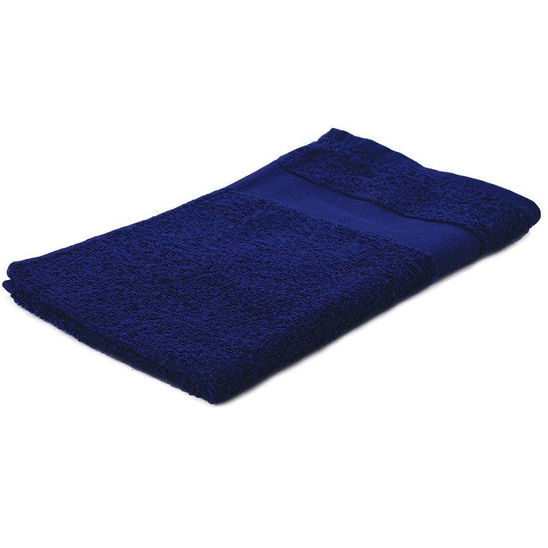 Foto van Arowell gastendoek gastenhanddoek 50 x 30 cm - 500 gram - donkerblauw - 1 stuks