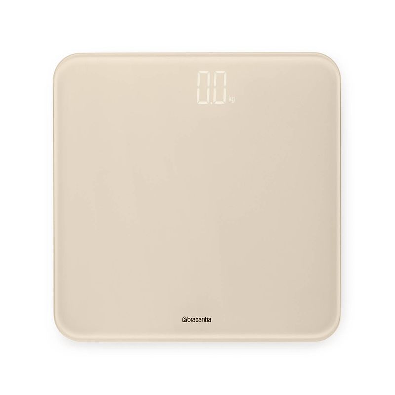 Foto van Brabantia renew personenweegschaal, op batterijen - soft beige