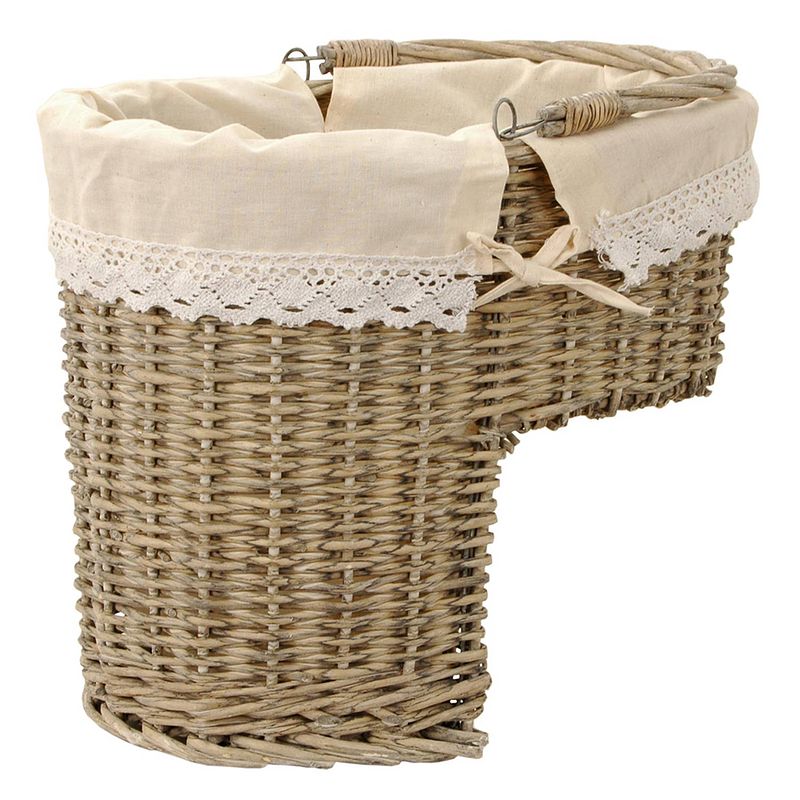 Foto van Clayre & eef opbergmand 40*26*34 cm beige rotan ovaal mand mand