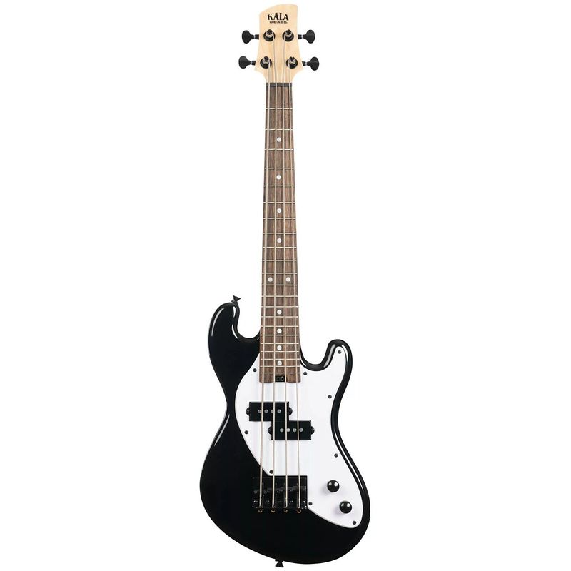 Foto van Kala solid body 4-string fretted u-bass jet black elektrische basgitaar met gigbag