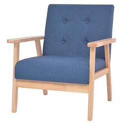 Foto van Vidaxl fauteuil stof blauw