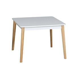 Foto van Gebor - leuke kindertafel - speeltafel - tekentafel - knutseltafel - bouwtafel - wit/hout - 48x60x60cm