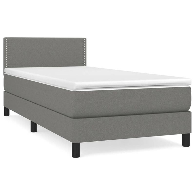 Foto van The living store boxspringbed - comfort - bed - 90 x 200 cm - met duurzaam materiaal en verstelbaar hoofdbord -