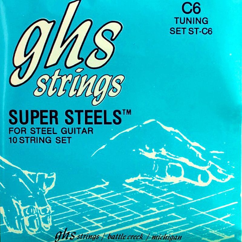 Foto van Ghs st-c6 pedal steel super steels c6 tuning snarenset