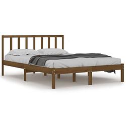 Foto van The living store bedframe - grenenhout - 195.5 x 126 x 100 cm - 4ft small double