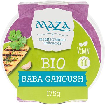 Foto van Maza bio baba ganoush gegrilde aubergine salade 175 g bij jumbo