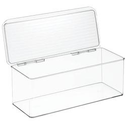 Foto van Idesign - opbergbox met deksel, 34.3 x 14.6 x 12.7 cm, stapelbaar, kunststof, transparant - idesign kitchen binz