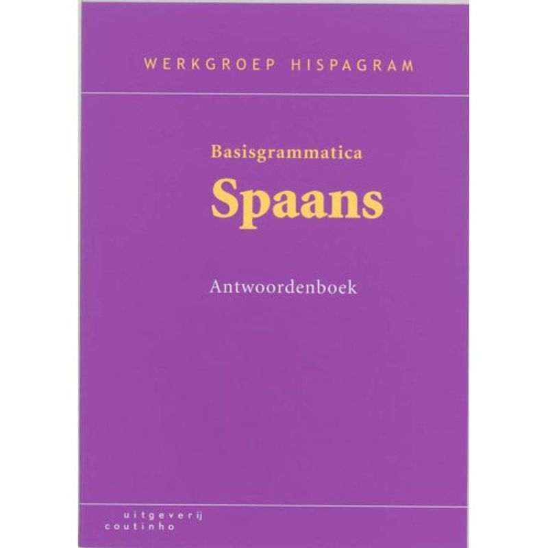 Foto van Basisgrammatica spaans / antwoordenboek