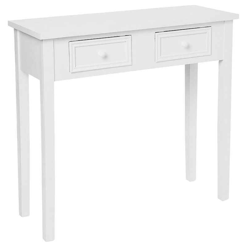 Foto van 4goodz bijzettafel paris 80x30x76 cm - side table - gangtafel - wit