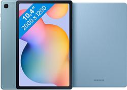 Foto van Samsung galaxy tab s6 lite (2022) 64 gb wifi blauw + samsung book case blauw