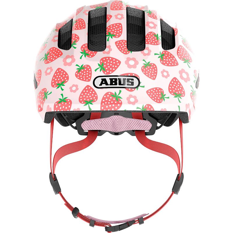 Foto van Abus helm smiley 3.0 led rose strawberry s 45-50cm