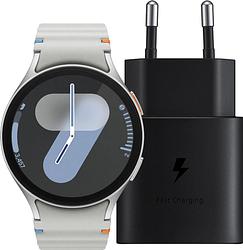 Foto van Samsung galaxy watch 7 4g zilver 44mm + oplader 25w