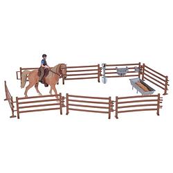 Foto van Tender toys paardenspeelset junior 13,5 cm bruin 14-delig