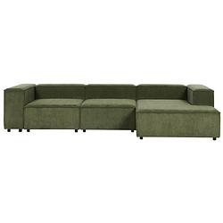 Foto van Beliani aprica - modulaire sofa-groen-corduroy