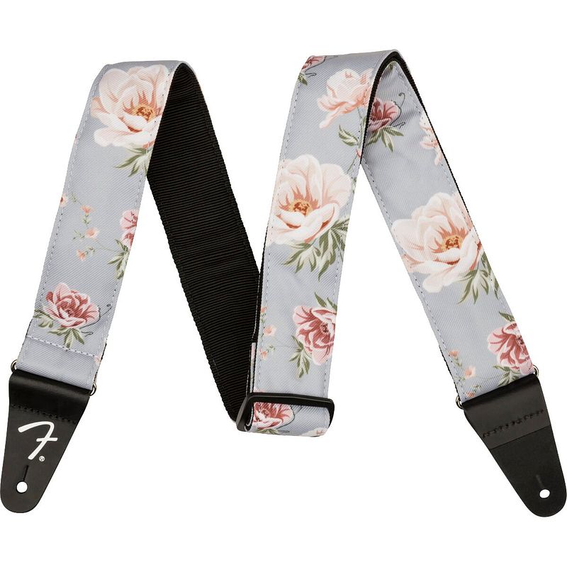 Foto van Fender floral strap gray 2 inch gitaarband