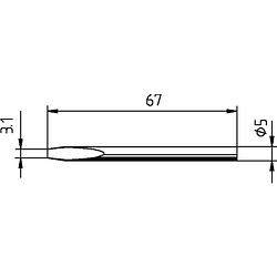 Foto van Ersa 0032kd soldeerpunt beitelvorm, recht grootte soldeerpunt 3.10 mm inhoud: 1 stuk(s)