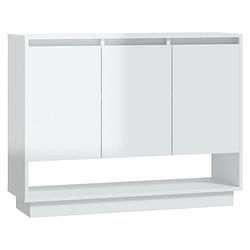 Foto van Vidaxl dressoir 97x31x75 cm spaanplaat hoogglans wit