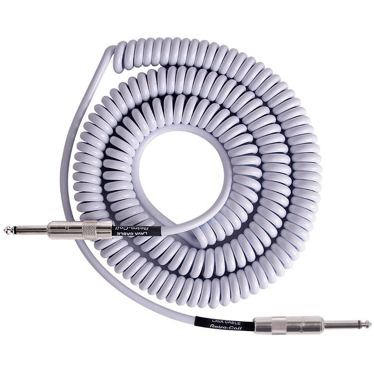 Foto van Lava cable retro coil white 1/4 to 1/4 instrumentkabel 6m