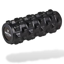 Foto van Matchu sports foam roller extra - zwart - 31cm - ø 10cm