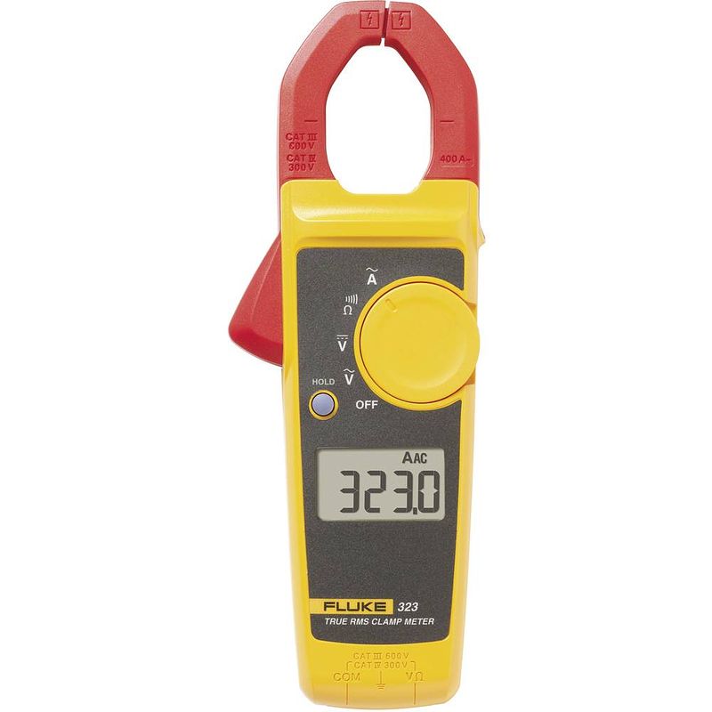 Foto van Fluke 323 stroomtang, multimeter kalibratie (iso) digitaal cat iii 600 v, cat iv 300 v weergave (counts): 4000