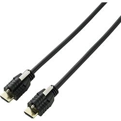 Foto van Speaka professional hdmi aansluitkabel hdmi-a stekker, hdmi-a stekker 2.00 m zwart sp-9784184 audio return channel (arc), vergulde steekcontacten, schroefbaar,