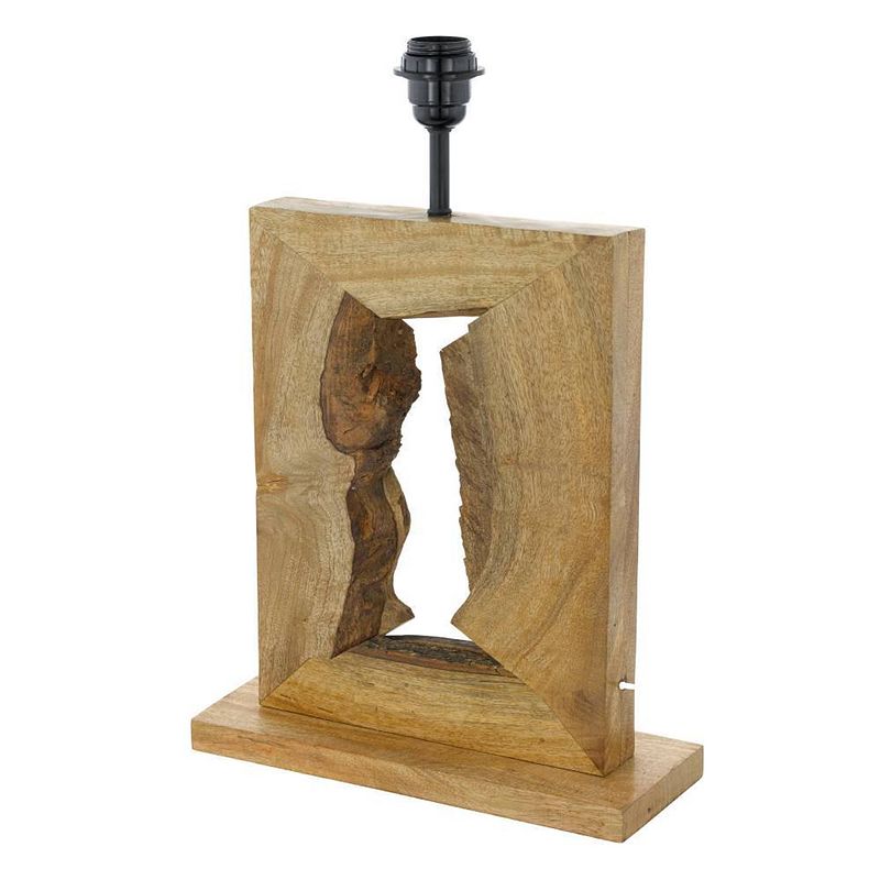 Foto van Eglo ribadeo tafellamp - e27 -27x12x41,5 cm (l*b*h) - hout, bruin