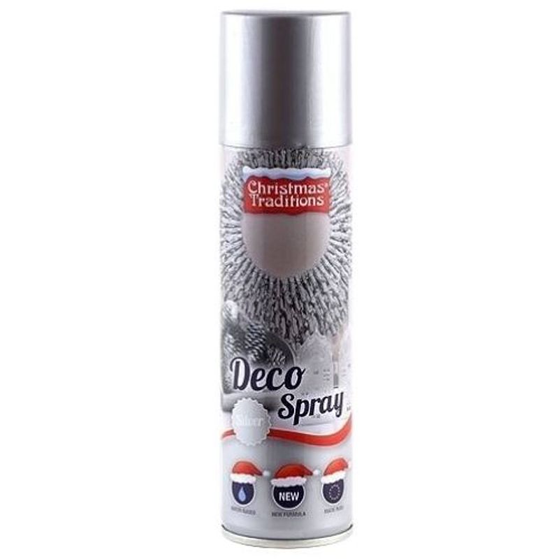 Foto van Orange85 spuitbus - zilver - metallic - 2 stuks - verfbus - kerst - versieren - decoratie - 150 ml - deco spray