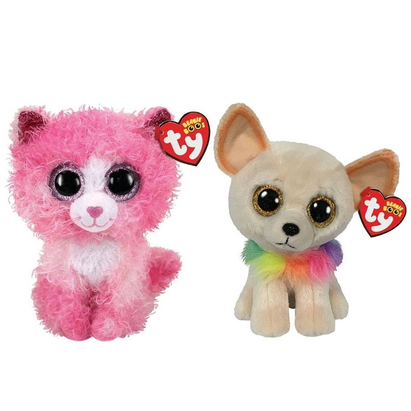 Foto van Ty - knuffel - beanie boo's - reagan cat & chewey chihuahua