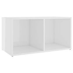 Foto van The living store televisiekast trendy - 72 x 35 x 36.5 cm - hoogglans wit - met 2 vakken