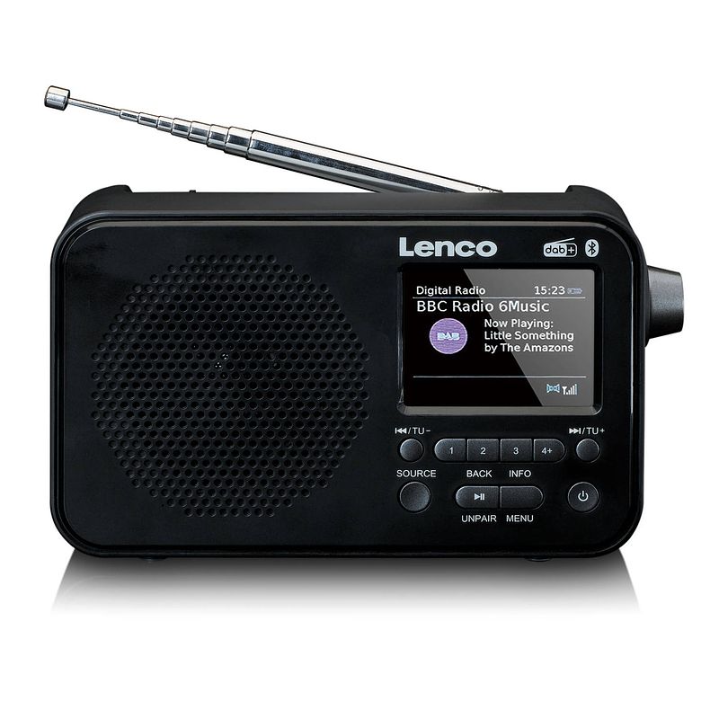 Foto van Dab+ fm radio met bluetooth® lenco zwart-grijs