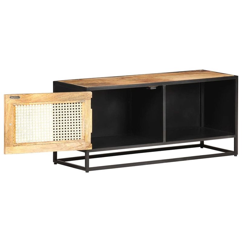 Foto van The living store - massief mangohouten tv-meubel - hifi-kast - 90 x 30 x 40 cm - rustieke charme