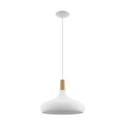 Foto van Eglo sabinar hanglamp - e27 - ø 40 cm - wit/bruin