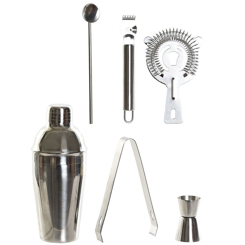 Foto van Rvs cocktailshaker set 6-delig 550 ml - cocktailshakers