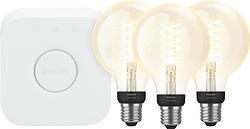 Foto van Philips hue filament white globe 3-pack + bridge