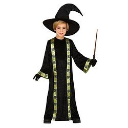Foto van Halloween - tovenaar verkleed kostuum voor kinderen met hoed 7-9 jaar (122-134) - carnavalskostuums